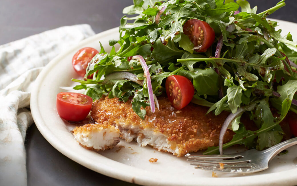 Recipe: Halibut Milanese for two