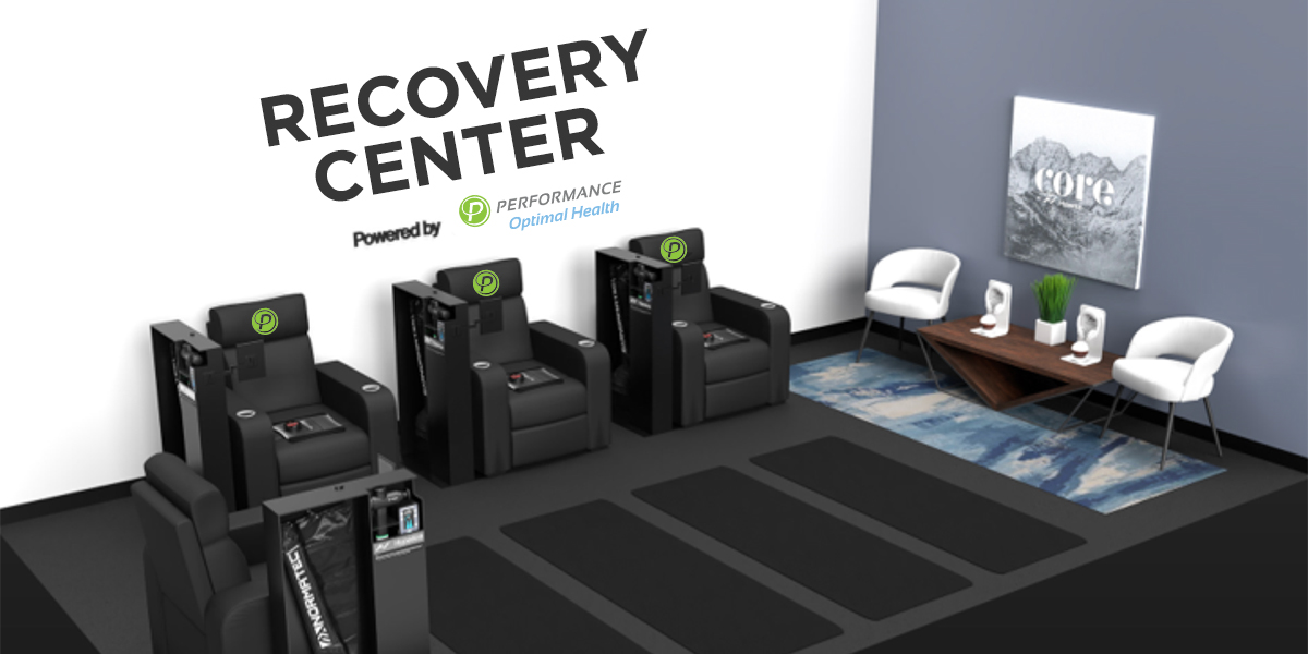 Recovery Center with Normatec and relaxation chairs