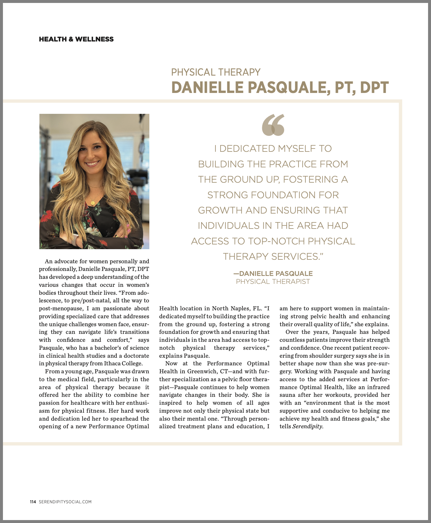 Serendipity Magazine featured Danielle Pasquale