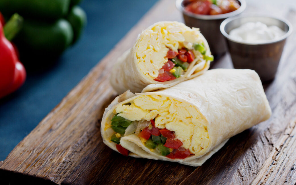 Time to meal prep: vegetarian breakfast burritos