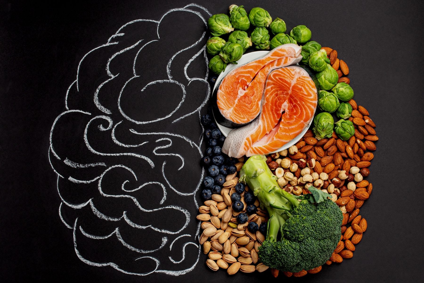 brain made of food