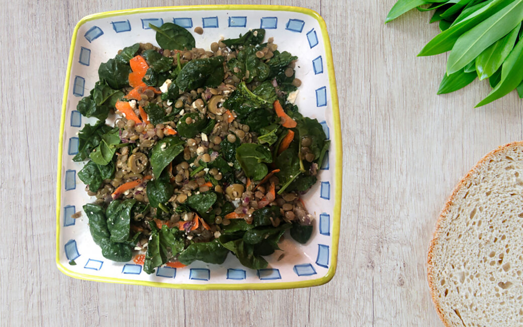 Craving plant-based protein? Try this warm lentil salad!